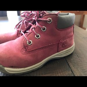 Girls Pink Timberland boots